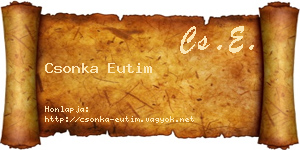 Csonka Eutim névjegykártya